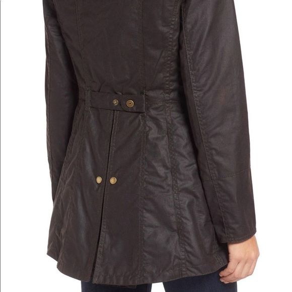 Barbour Holsteiner Waxed Skirt Jacket - size 6 - Picture 5 of 12